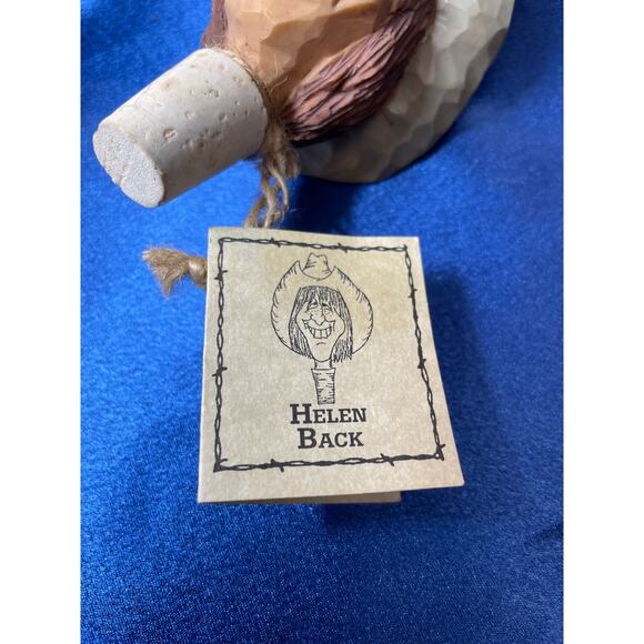 Spit N Whittle Helen Back Carved Bottle Stopper Cork - Picture 6 of 6